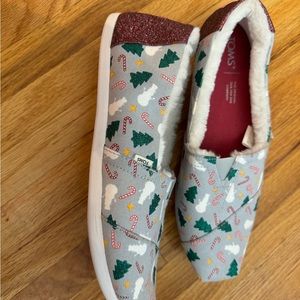 Toms Alpargata Fur Lined Holiday Canvas